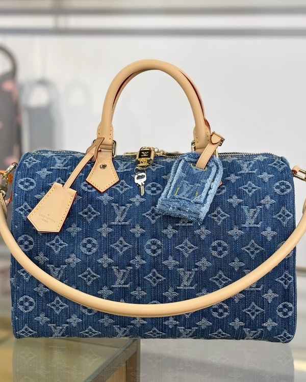 루이비통 스피디 소프트 30 데님 블루 M14430